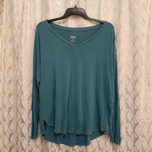 Mossimo Long Sleeve V-Neck Tee Women's Size M